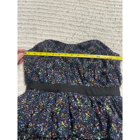 NWT BCBGeneration Sleeveless Dress Tiered Ruffled Womens Sz 4 Black Multicolored - Picture 3 of 14